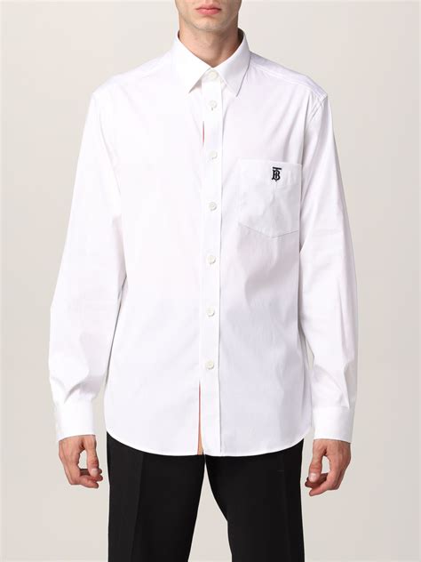 burberry mens white shirt|burberry men's cotton shirt.